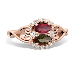 Ruby Love Nest 14K Rose Gold ring R5860