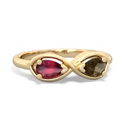 Ruby Infinity 14K Yellow Gold ring R5050