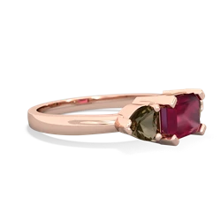 Ruby Three Stone 14K Rose Gold ring R5235