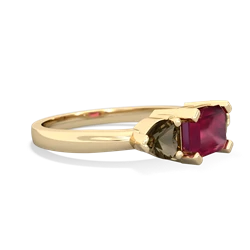 Ruby Three Stone 14K Yellow Gold ring R5235