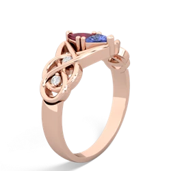 Ruby Keepsake Celtic Knot 14K Rose Gold ring R5300