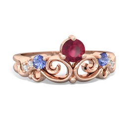 Ruby Crown Keepsake 14K Rose Gold ring R5740