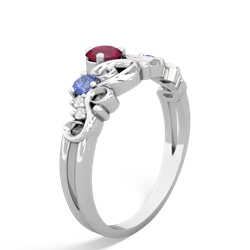 Ruby Crown Keepsake 14K White Gold ring R5740