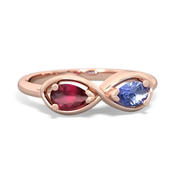 Ruby Infinity 14K Rose Gold ring R5050