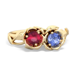 Ruby Rose Garden 14K Yellow Gold ring R5510