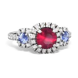 Ruby Regal Halo 14K White Gold ring R5350