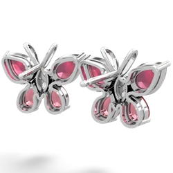 Ruby Butterfly 14K White Gold earrings E2215