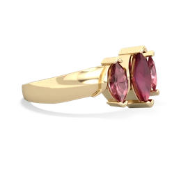 Ruby Three Peeks 14K Yellow Gold ring R2433