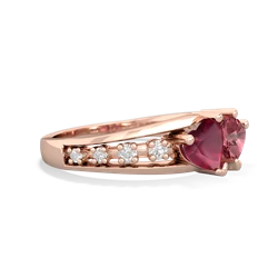 Ruby Heart To Heart 14K Rose Gold ring R3342