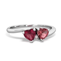 Ruby Sweethearts 14K White Gold ring R5260