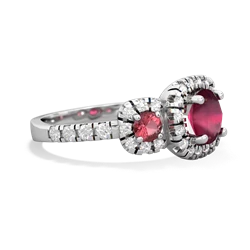 Ruby Regal Halo 14K White Gold ring R5350