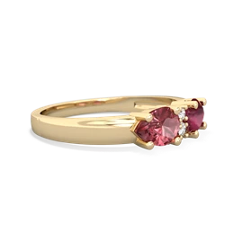 Ruby Pear Bowtie 14K Yellow Gold ring R0865