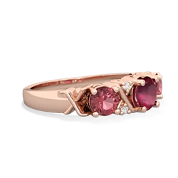 Ruby Hugs And Kisses 14K Rose Gold ring R5016