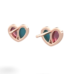 Ruby 'Our Heart' 14K Rose Gold earrings E5072