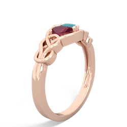 Ruby Celtic Love Knot 14K Rose Gold ring R5420