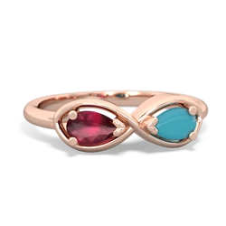 Ruby Infinity 14K Rose Gold ring R5050