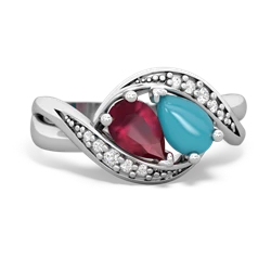 Ruby Summer Winds 14K White Gold ring R5342