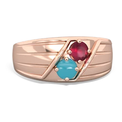 Ruby Men's Streamline 14K Rose Gold ring R0460