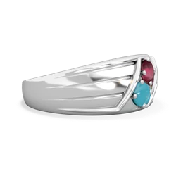 Ruby Men's Streamline 14K White Gold ring R0460