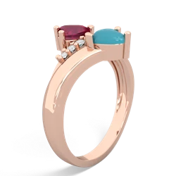 Ruby Heart To Heart 14K Rose Gold ring R2064