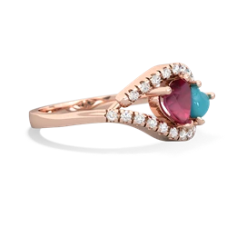 Ruby Mother And Child 14K Rose Gold ring R3010