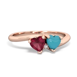 Ruby Sweethearts 14K Rose Gold ring R5260