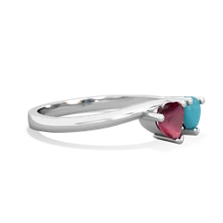 Ruby Sweethearts 14K White Gold ring R5260