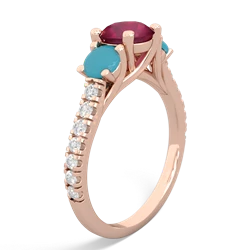 Ruby Pave Trellis 14K Rose Gold ring R5500