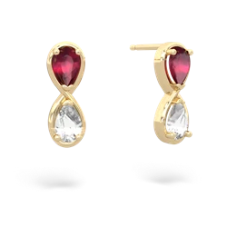 Ruby Infinity 14K Yellow Gold earrings E5050