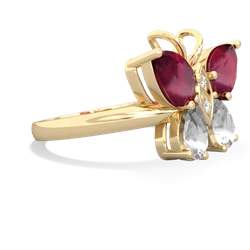 Ruby Butterfly 14K Yellow Gold ring R2215