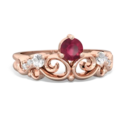 Ruby Crown Keepsake 14K Rose Gold ring R5740