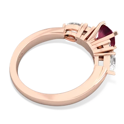 Ruby 6Mm Round Eternal Embrace Engagement 14K Rose Gold ring R2005