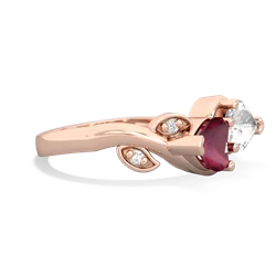 Ruby Floral Elegance 14K Rose Gold ring R5790