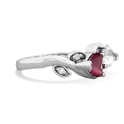 Ruby Floral Elegance 14K White Gold ring R5790