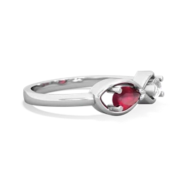 Ruby Infinity 14K White Gold ring R5050