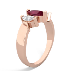 Ruby Three Peeks 14K Rose Gold ring R2433