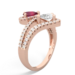 Ruby Diamond Dazzler 14K Rose Gold ring R3000