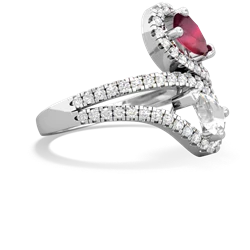 Ruby Diamond Dazzler 14K White Gold ring R3000