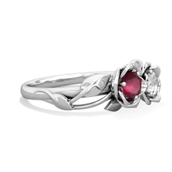 Ruby Rose Garden 14K White Gold ring R5510