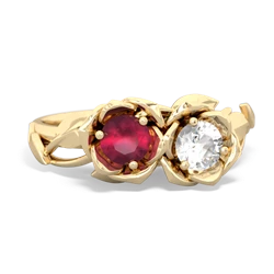 Ruby Rose Garden 14K Yellow Gold ring R5510