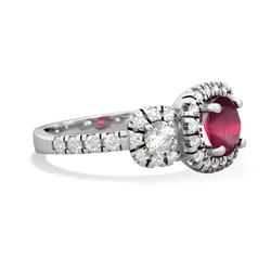 Ruby Regal Halo 14K White Gold ring R5350