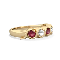 Ruby Anniversary Band 14K Yellow Gold ring R2089