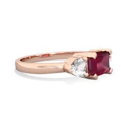 Ruby Three Stone 14K Rose Gold ring R5235