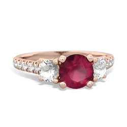 Ruby Pave Trellis 14K Rose Gold ring R5500