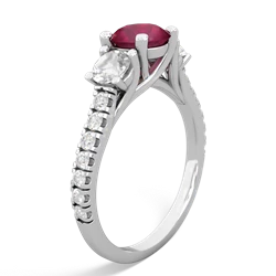 Ruby Pave Trellis 14K White Gold ring R5500