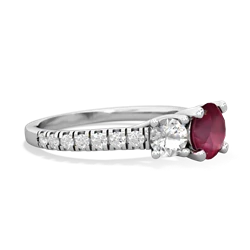 Ruby Pave Trellis 14K White Gold ring R5500