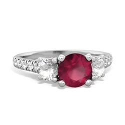 Ruby Pave Trellis 14K White Gold ring R5500