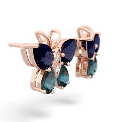 Sapphire Butterfly 14K Rose Gold earrings E2215