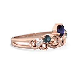 Sapphire Crown Keepsake 14K Rose Gold ring R5740