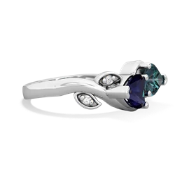 Sapphire Floral Elegance 14K White Gold ring R5790